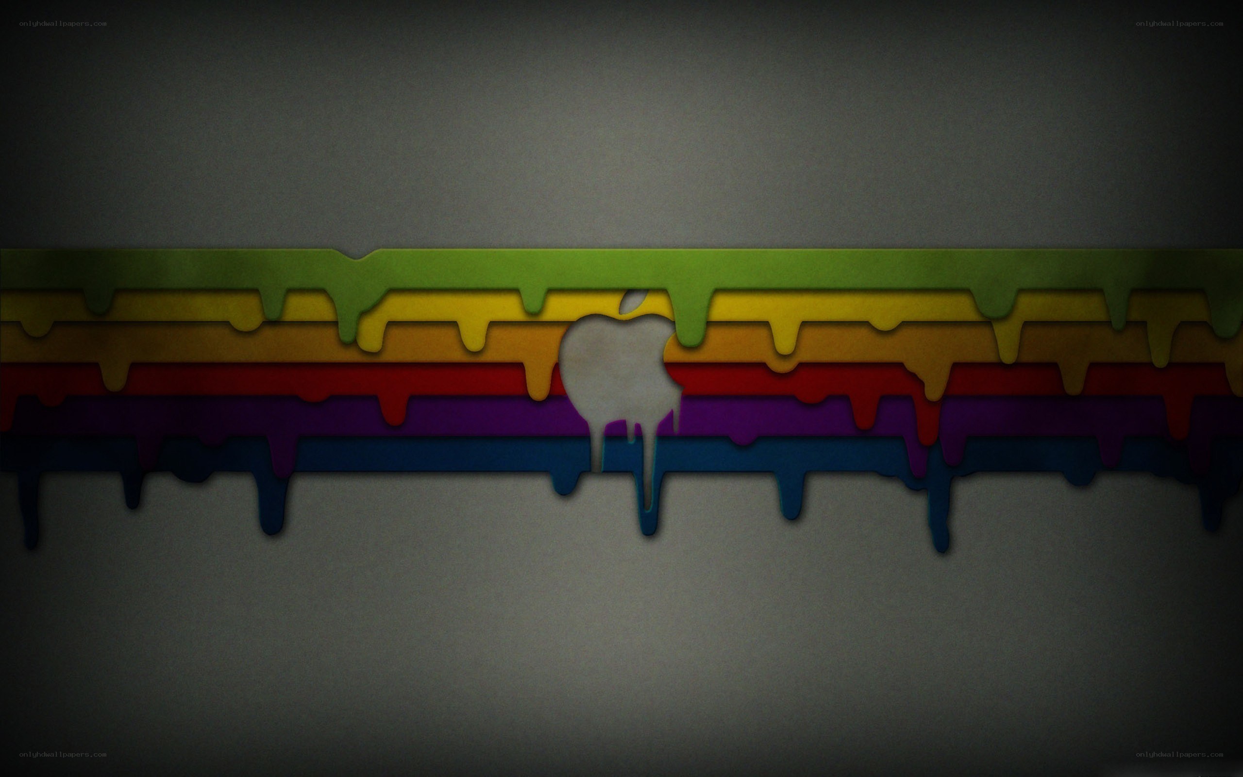 dripping rainbow apple logo