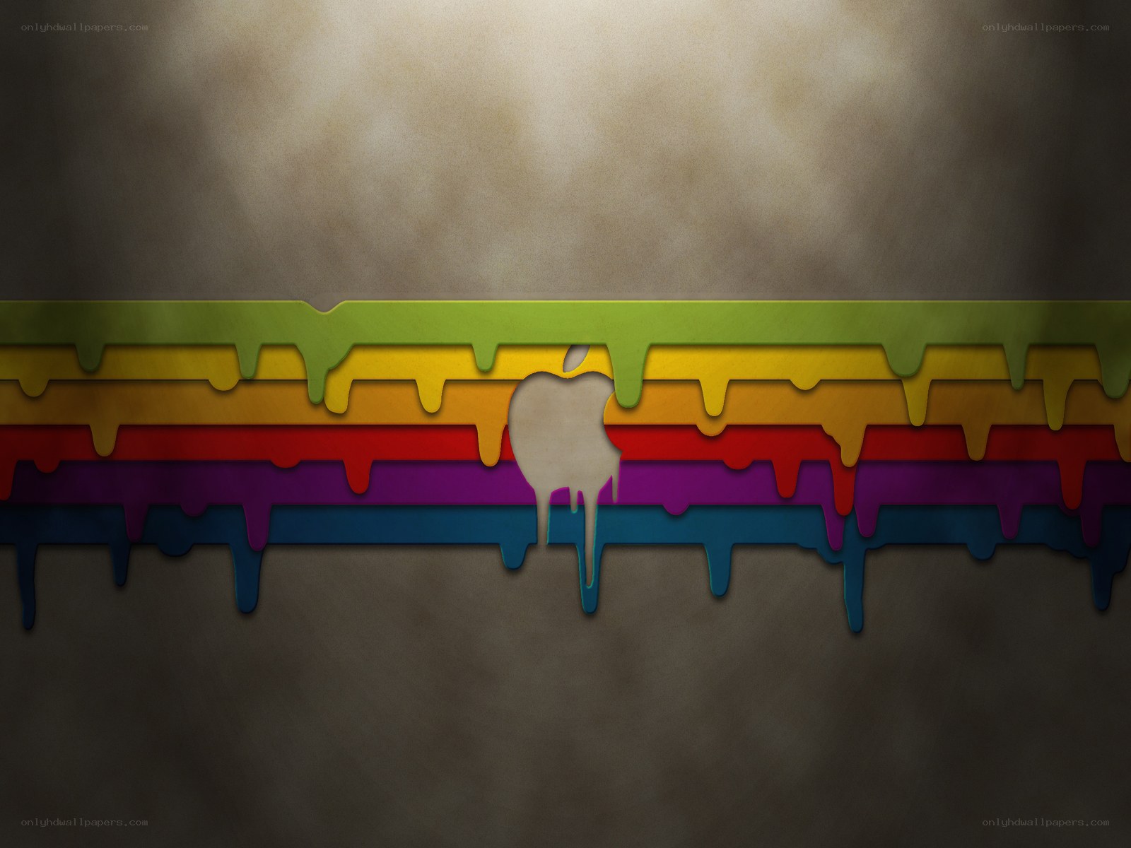 dripping rainbow apple logo