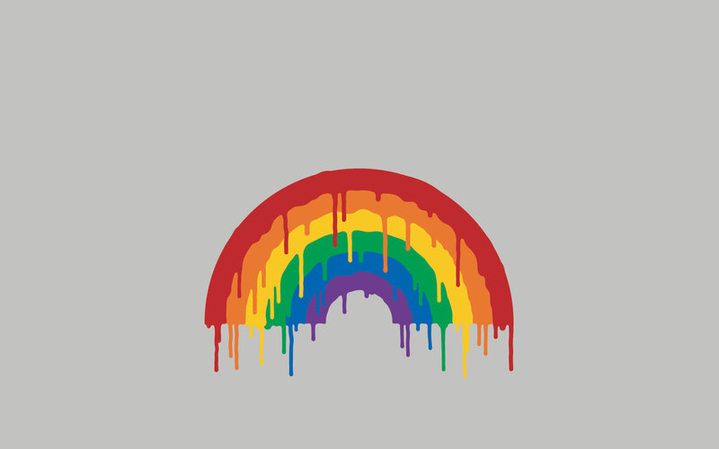 dripping rainbow graphic