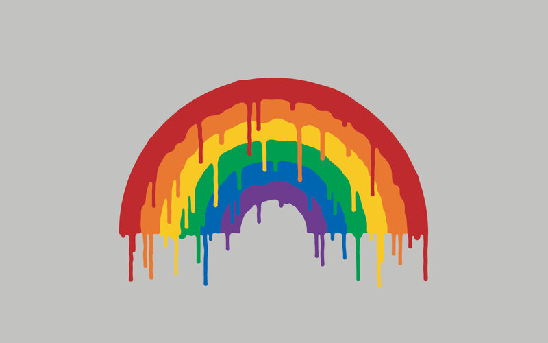 dripping rainbow graphic