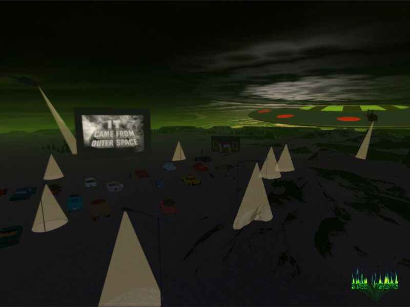 Drive-in movie under alien invasion