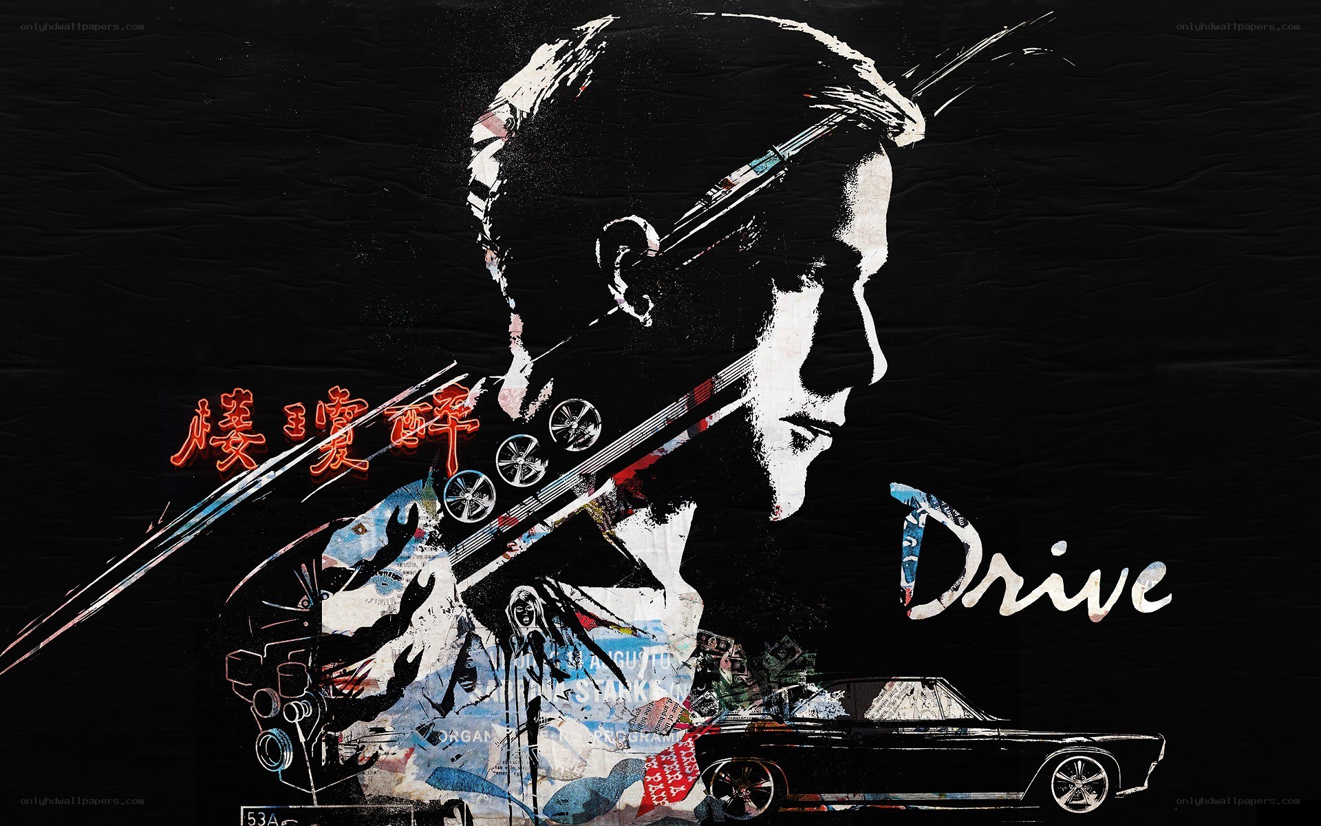 Drive movie poster collage