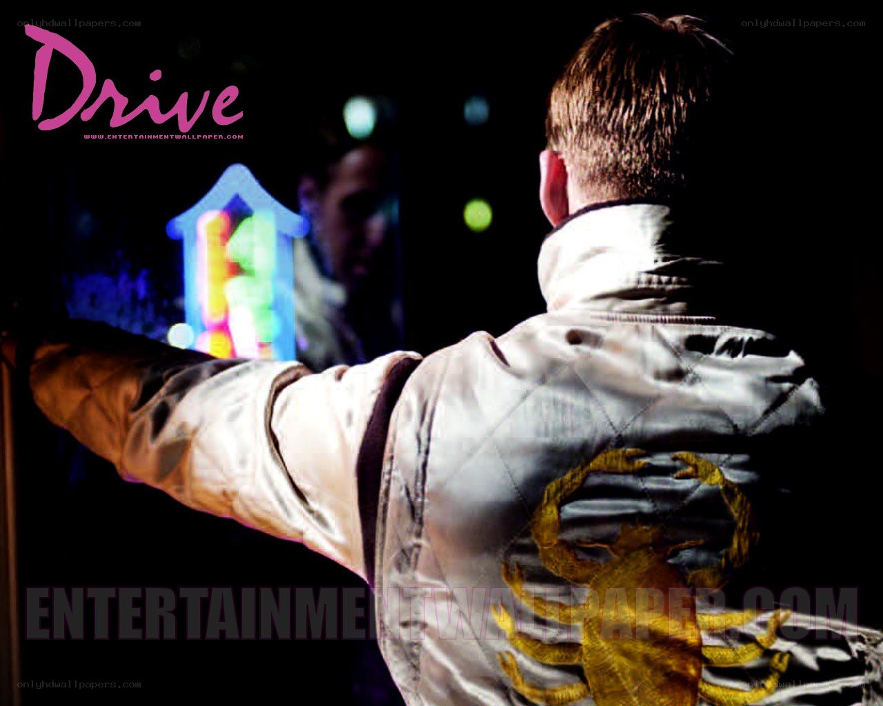 Drive movie scene with scorpion jacket