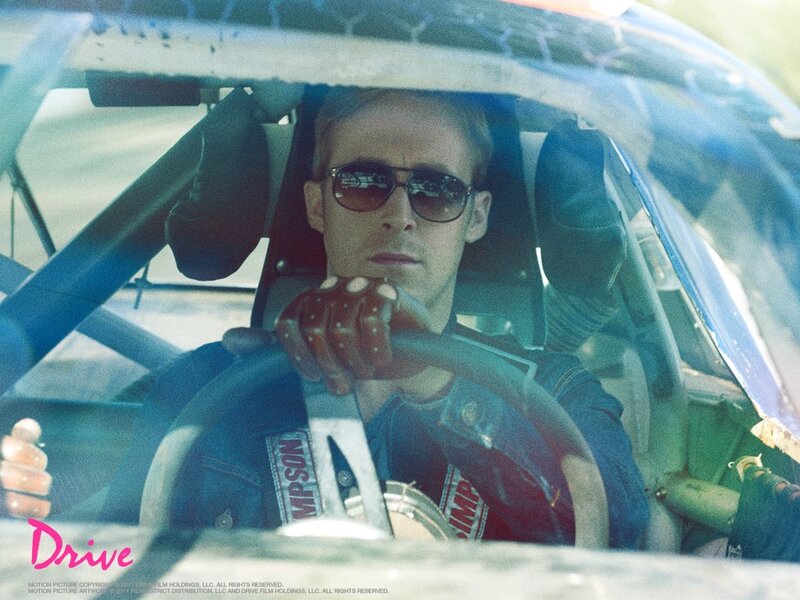 Driver in a race car