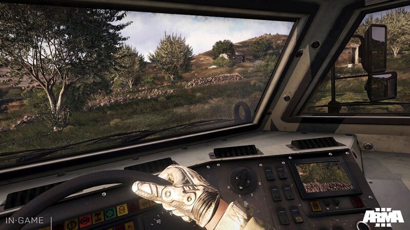 Driver's Hand on Steering Wheel