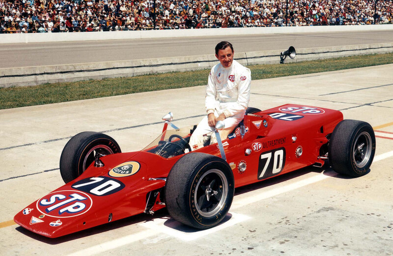 Driver with red race car