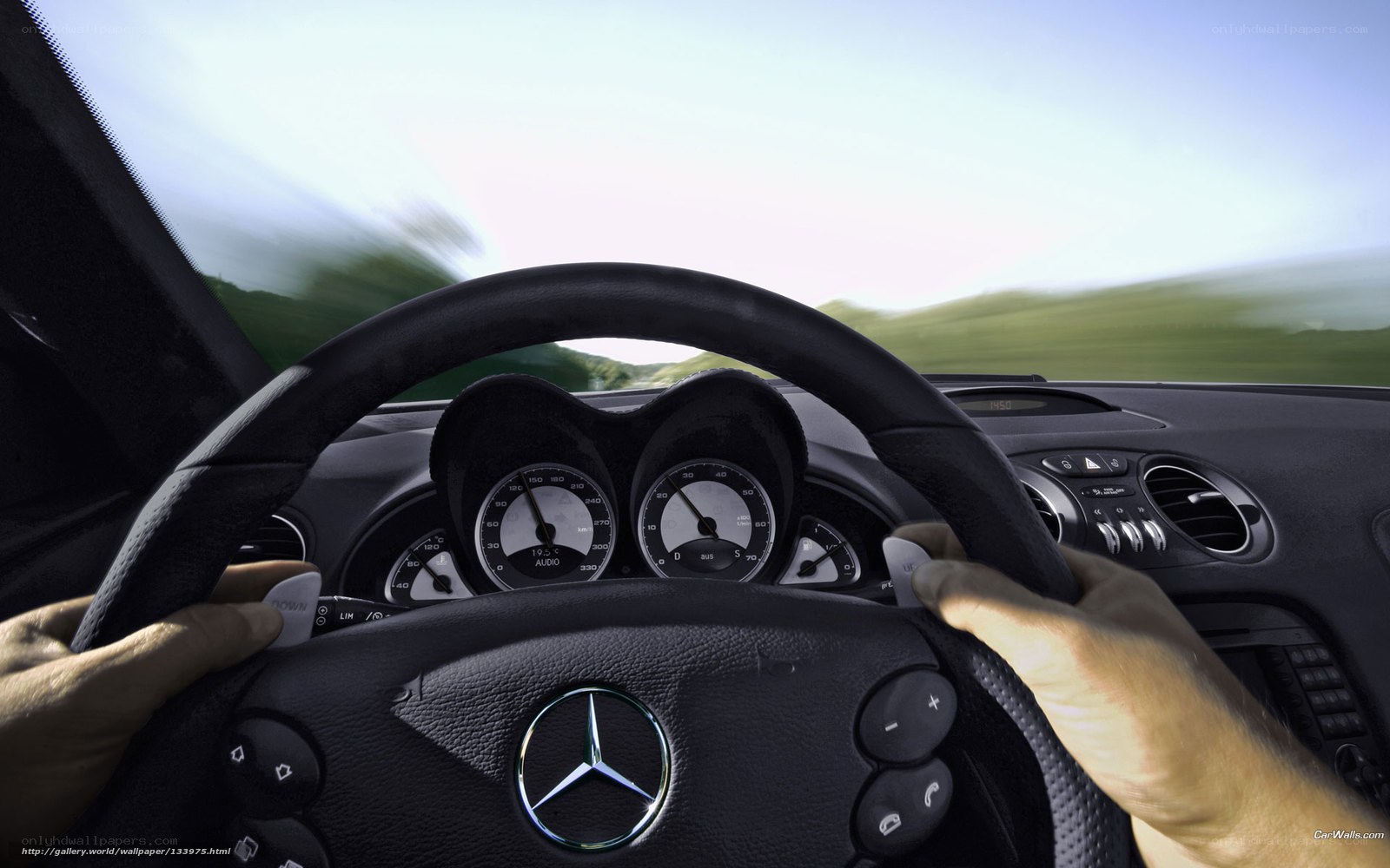 Driving a Mercedes-Benz