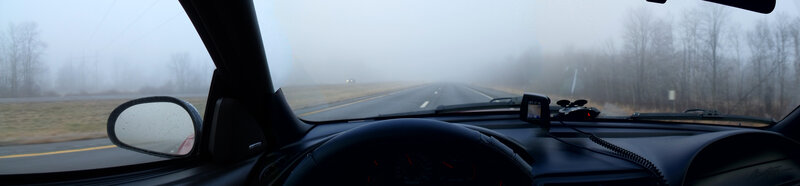 Driving in foggy conditions