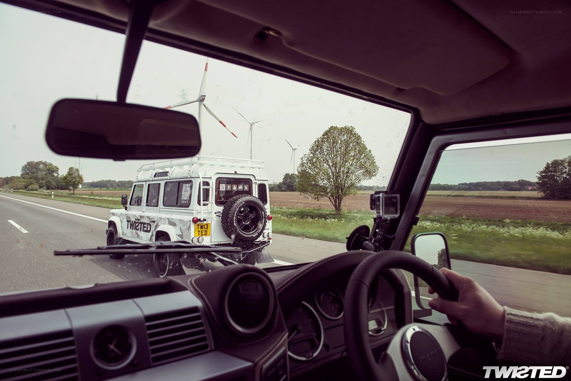 Driving on a country road