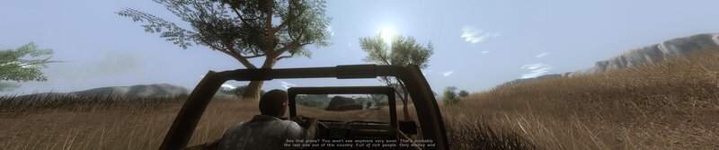 driving through savanna landscape