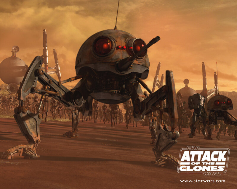 Droid army on alien planet