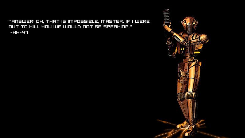 Droid Holding Blaster