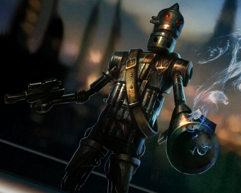 droid soldier with blaster