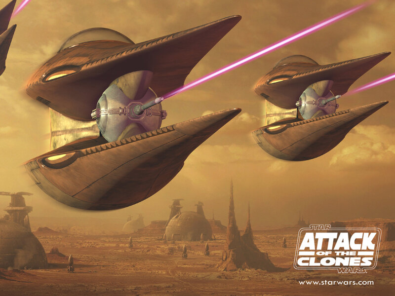 Droid Starfighters in Flight