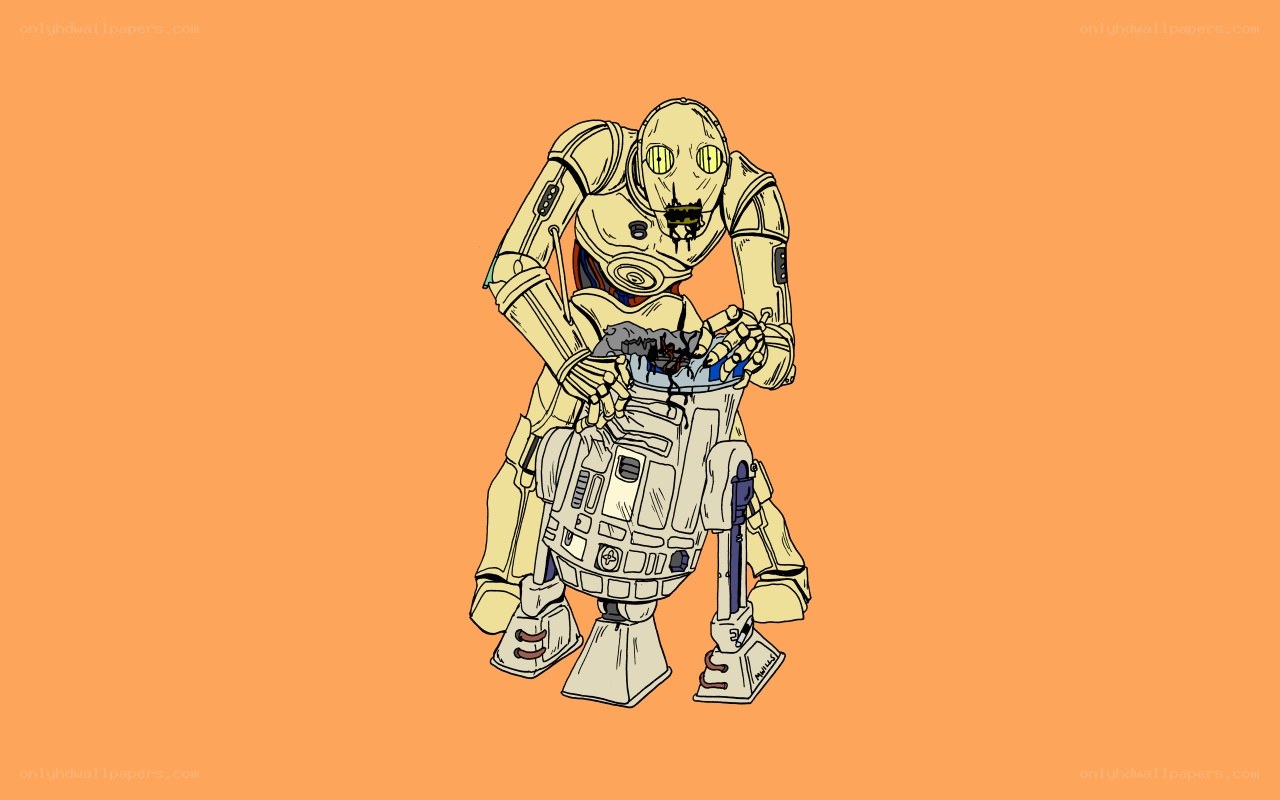 droid with broken droid