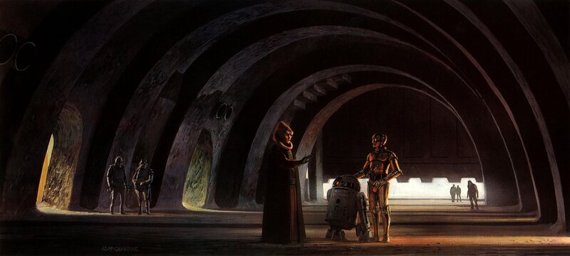 Droids and Figures in Tunnel