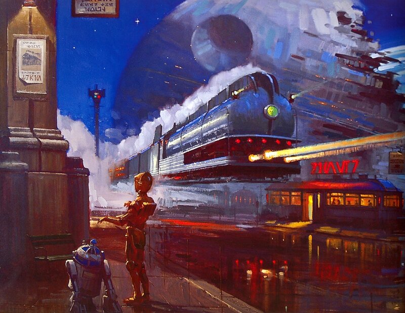 Droids Watching a Train