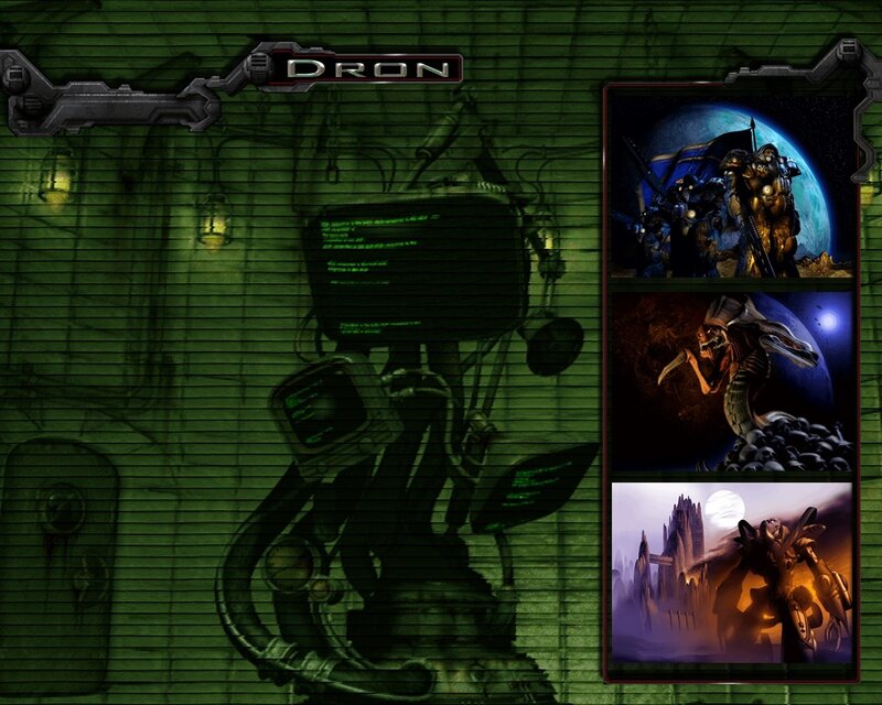 Dron game menu screen