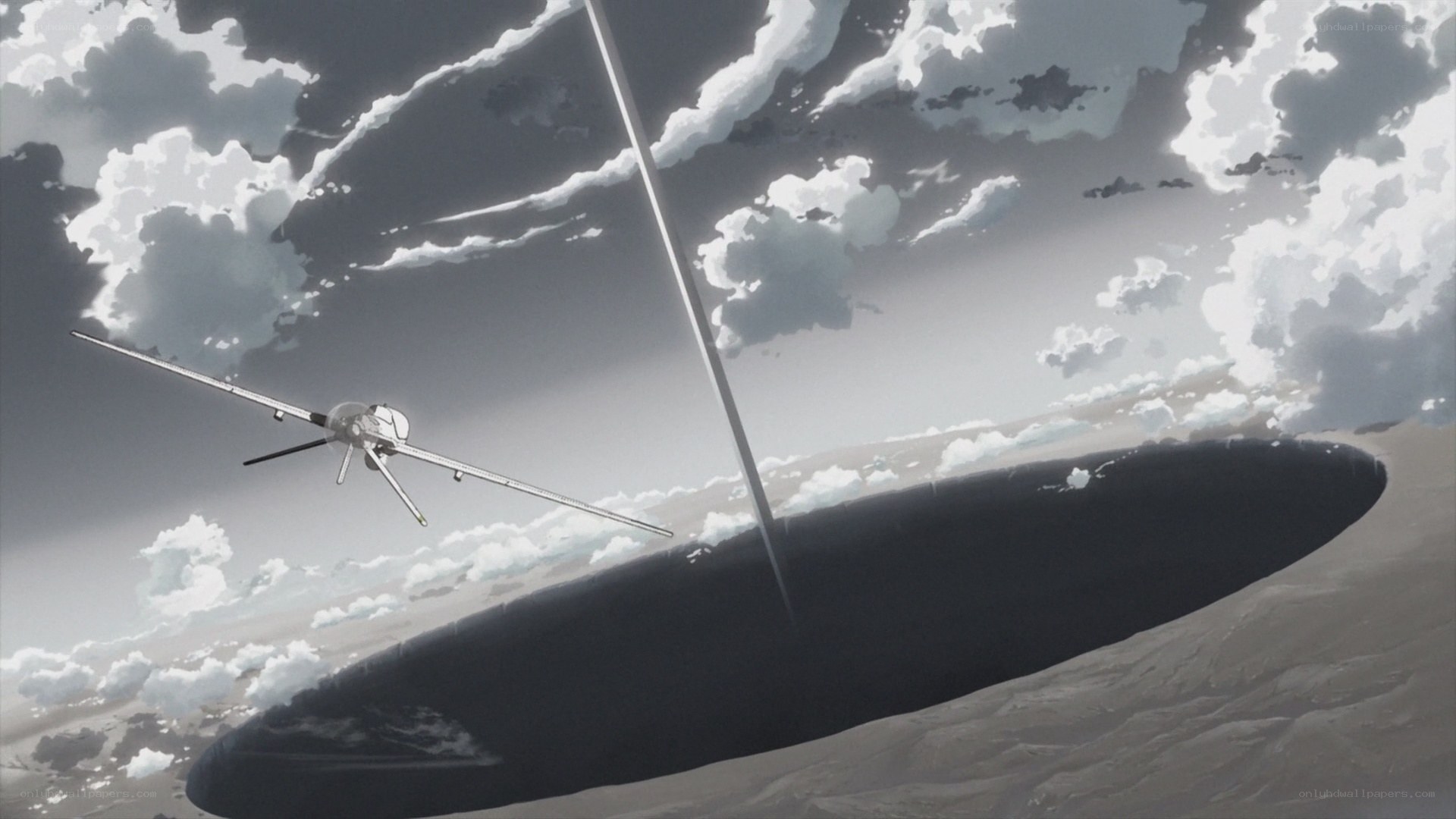 Drone near a giant hole