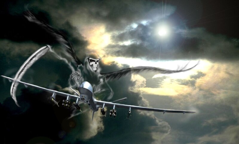 Drone with Grim Reaper