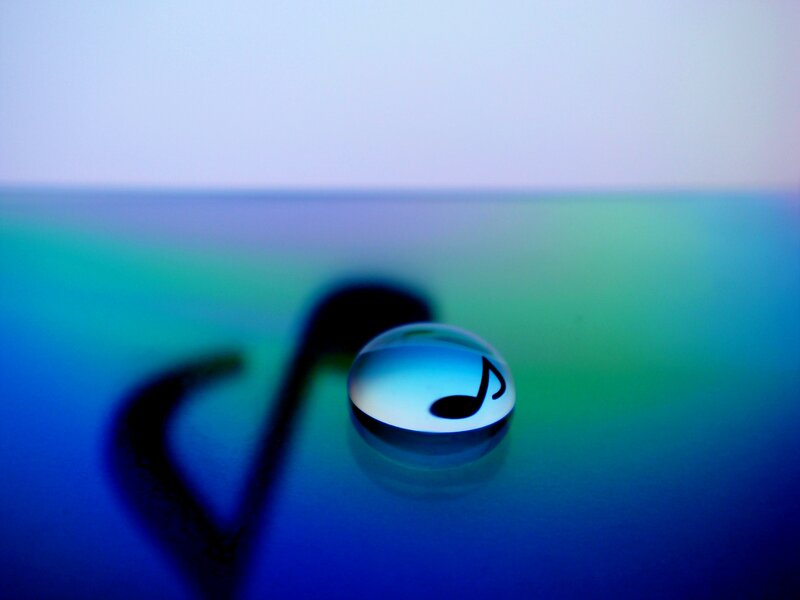 Drop of Water with Music Note