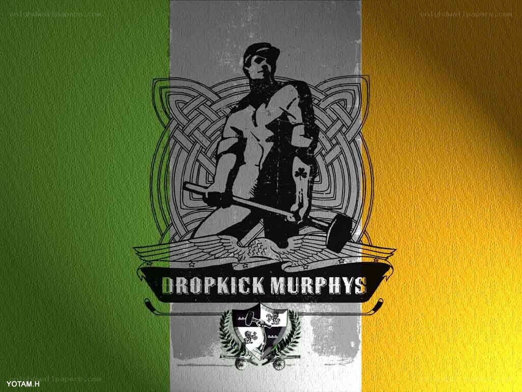Dropkick Murphys logo on Irish flag