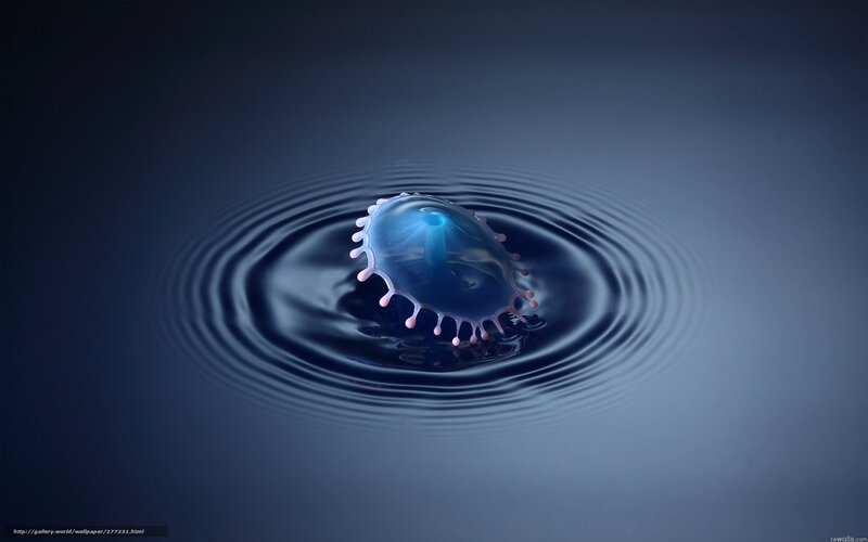 Droplet Creating Ripple — Blue