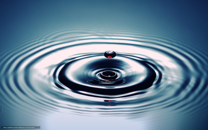 Droplet Creating Ripples — Blue
