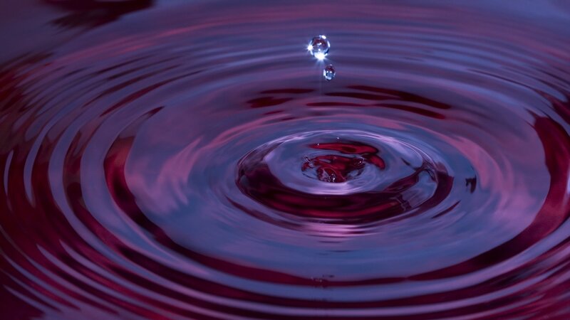 Droplet Creating Ripples — Purple, Calm