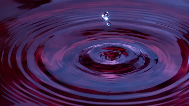 Droplet Creating Ripples — Purple, Dramatic