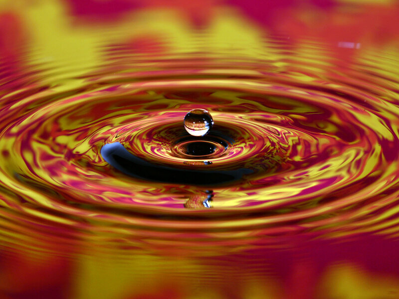 Droplet Creating Ripples — Yellow
