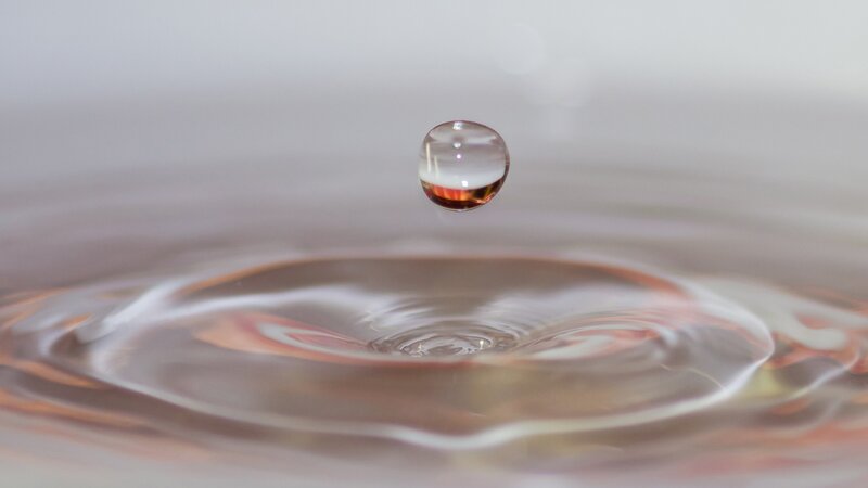 Droplet Falling into Water — White