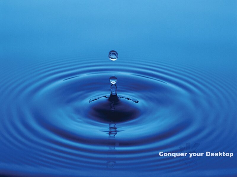 Droplet Hitting Water — Blue, Calm