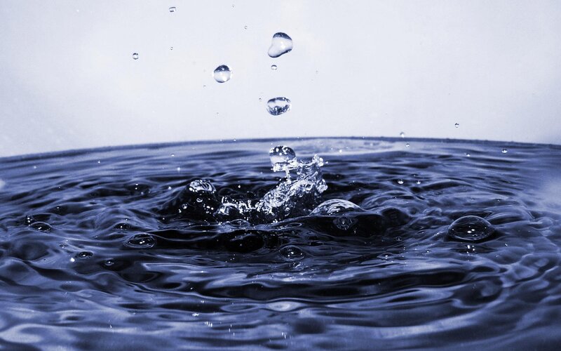 Droplet Hitting Water — Blue