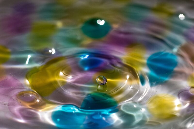 Droplet on Water Surface