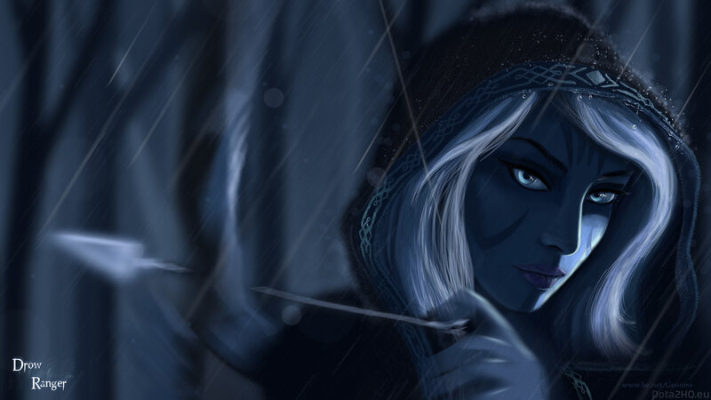 Drow Ranger in the rain