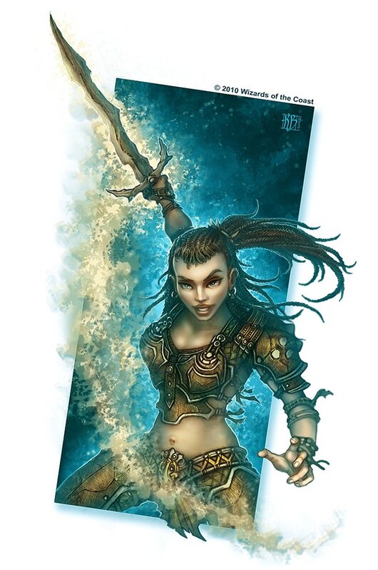 drow warrior with sword