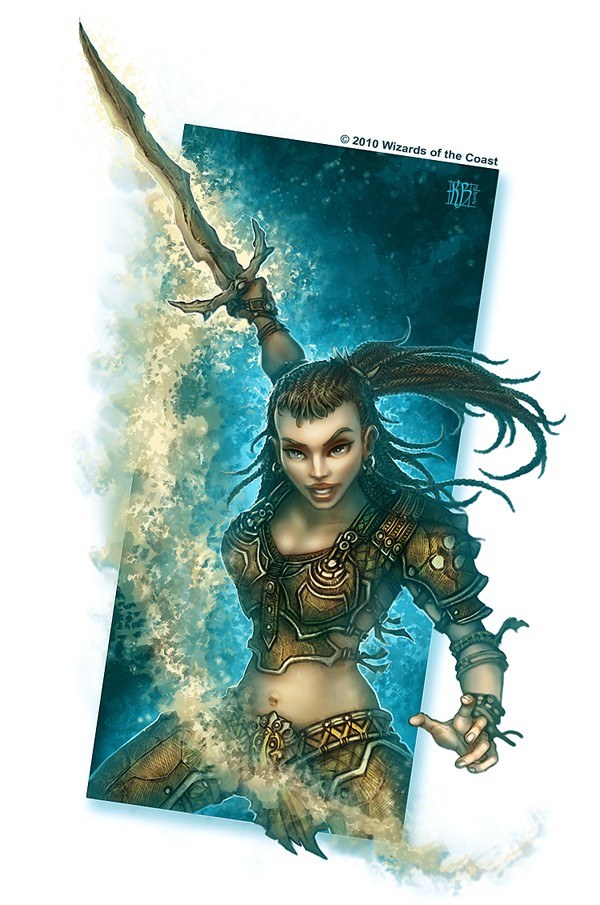 drow warrior with sword