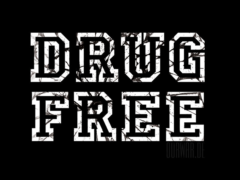 drug free text graphic