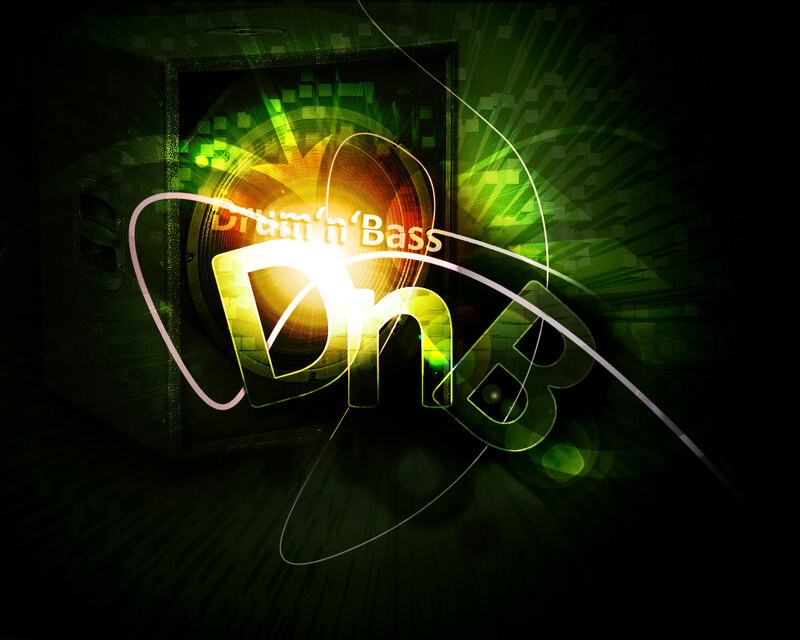 Drum and bass music graphic