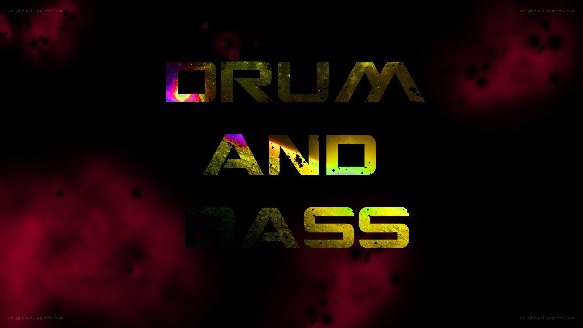 drum and bass text graphic
