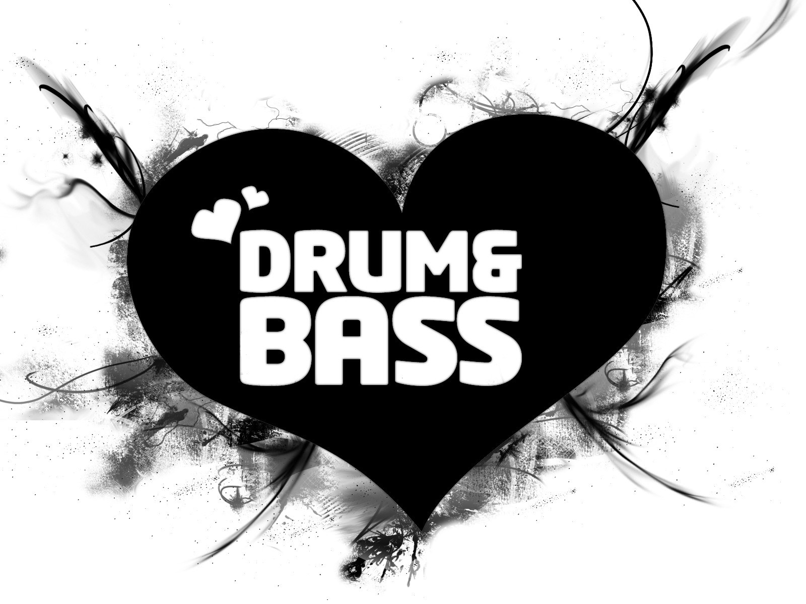 Drum & Bass heart logo
