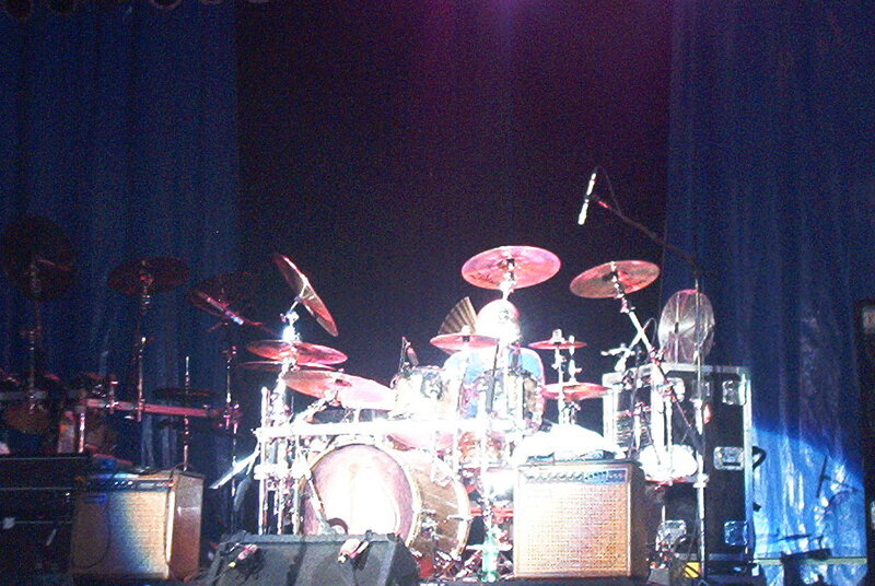 Drum Set on Stage — Blue