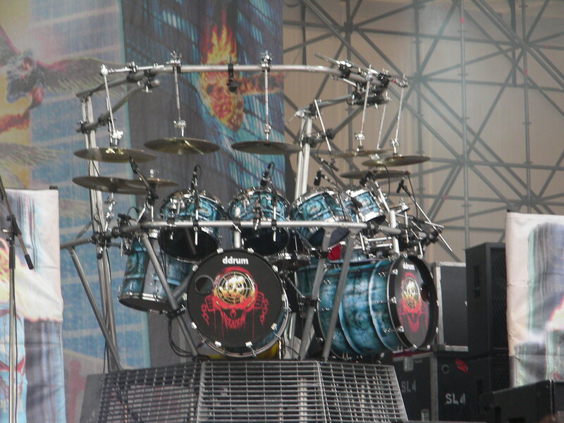 drum set on stage