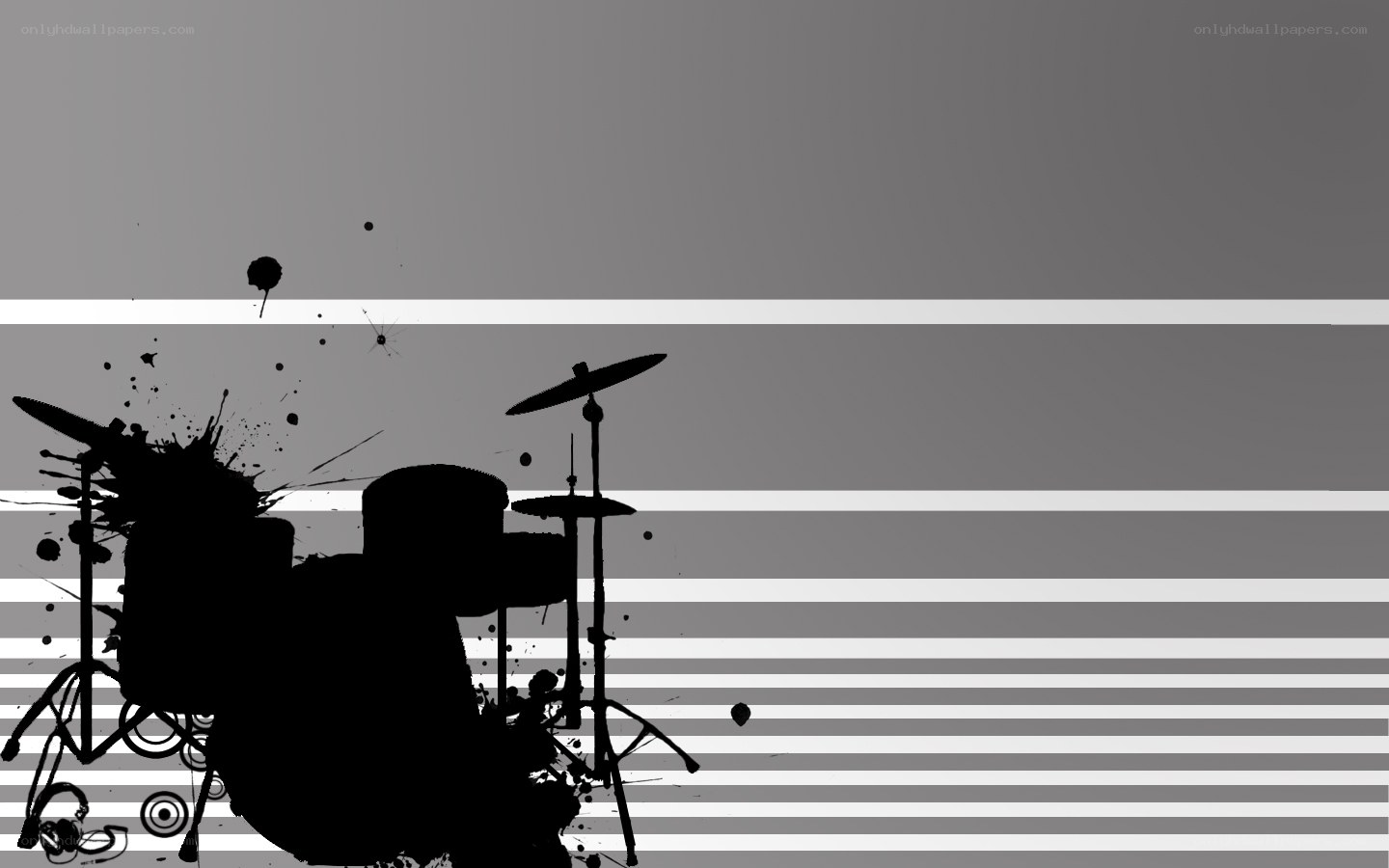 drum set silhouette art