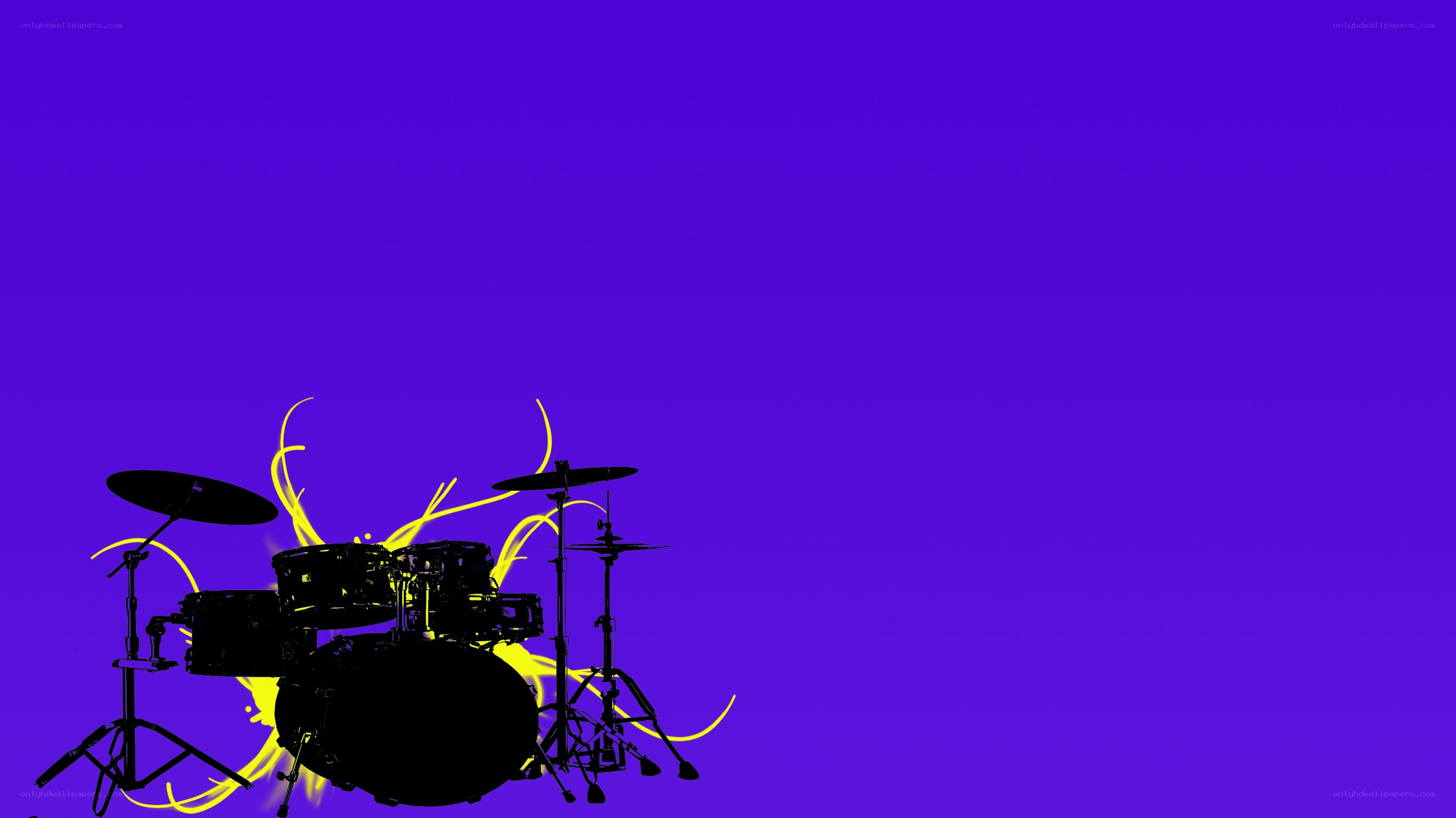 drum set silhouette with energy lines