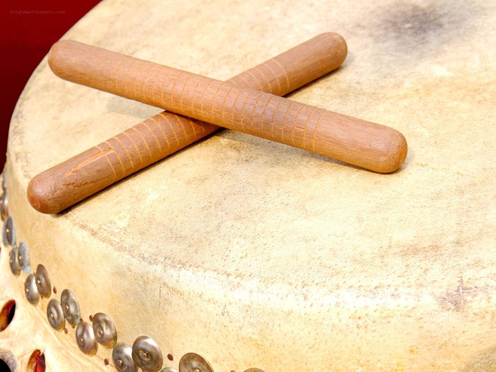 drum with drumsticks