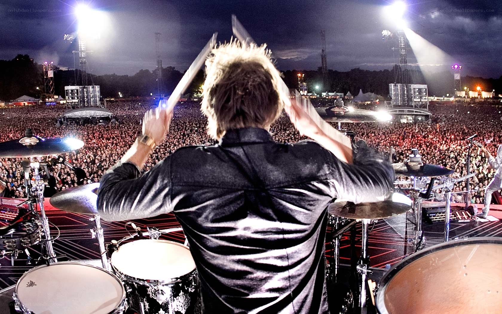 drummer at outdoor concert
