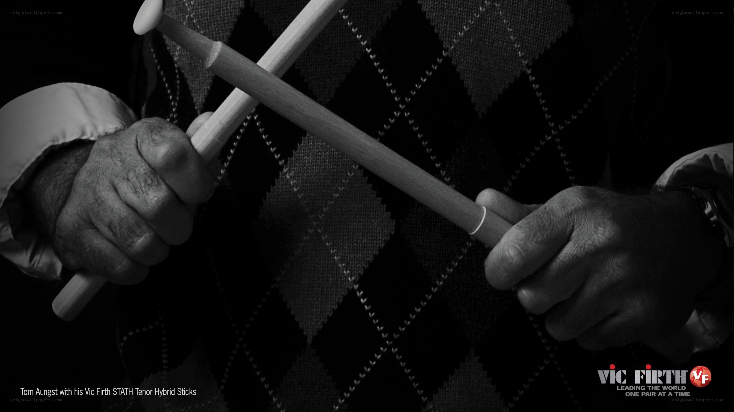 Drummer holding drumsticks