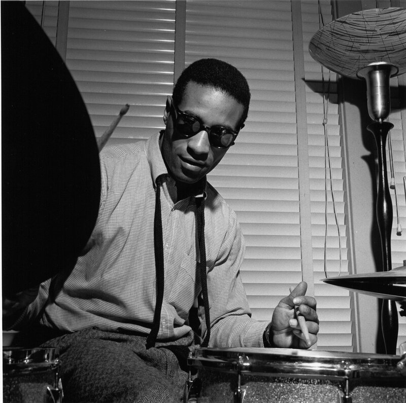 drummer in sunglasses